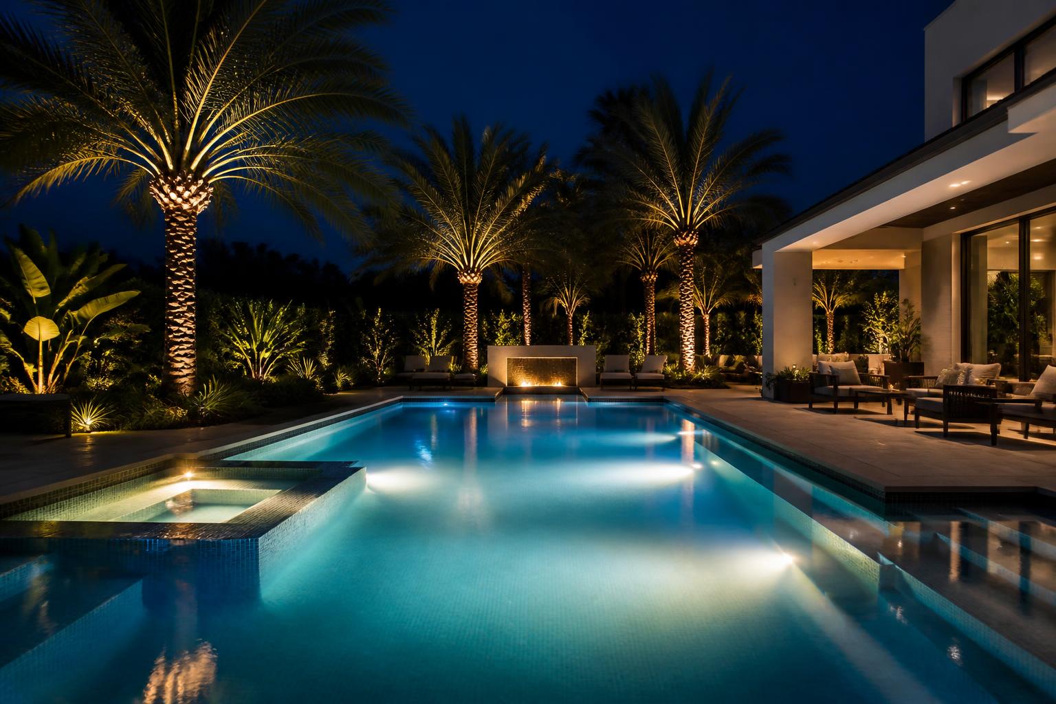 Pools, patios & water